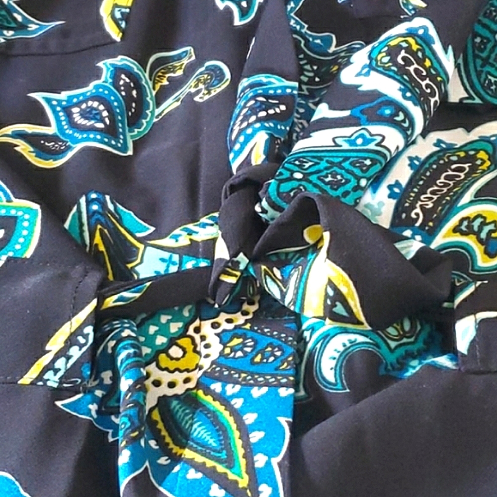 Liz Claiborne Paisley Printed Button Front Dress